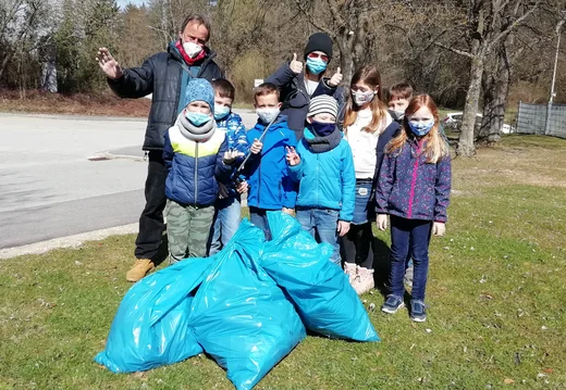 Müllsammelaktion Hortkinder